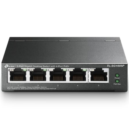 Switch TP-Link TL-SG1005P V2 5 Puertos/ RJ-45 10/100/1000 PoE_0