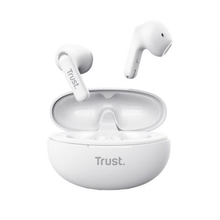 Auriculares Bluetooth Trust Yavi ENC / Brancos / TRU-AUR_EARP_YAVI_WH