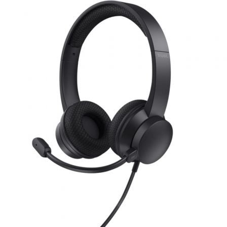 Auriculares Trust / Com Microfone / USB / Preto / 25334