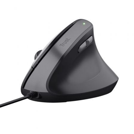 Ratón Ergonómico Trust / Bayo II / Até 2400 DPI / Preto