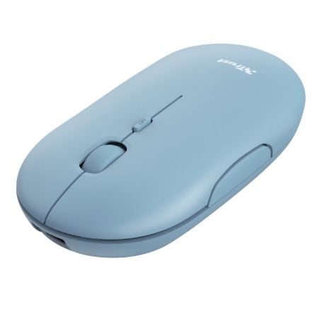 Ratón Inalâmbrico Bluetooth Trust / Azul / Até 1600 DPI / TRU-MOU_PUCK_BL