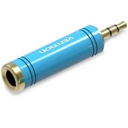 Adaptador Jack Vention VAB-S04-L/ Jack 3.5 Macho - Jack 6.5 Hembra/ Azul_0