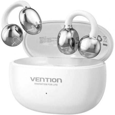 Auriculares Bluetooth Vention Echo Clip A11 Pro con estuche de carga/ Autonomía 6h/ Blancos_0
