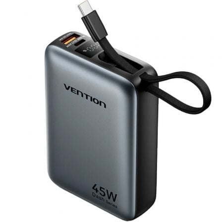 Powerbank 20000mAh Vention FHGH0/ 45W/ Gris/ Incluye Cable USB Tipo-C_0