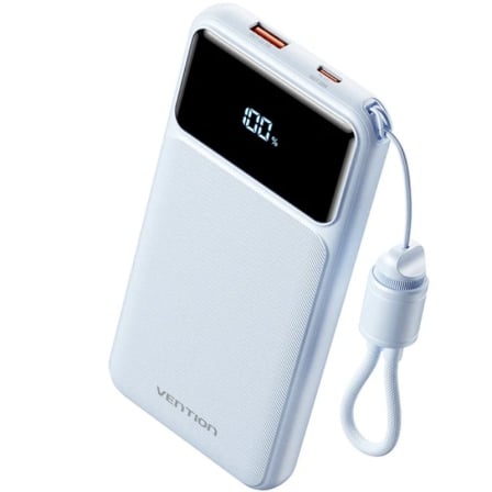 Powerbank 10000mAh Vention XGYL0-39-TY/ 22.5W/ Azul/ Incluye Cable USB Tipo-C_0