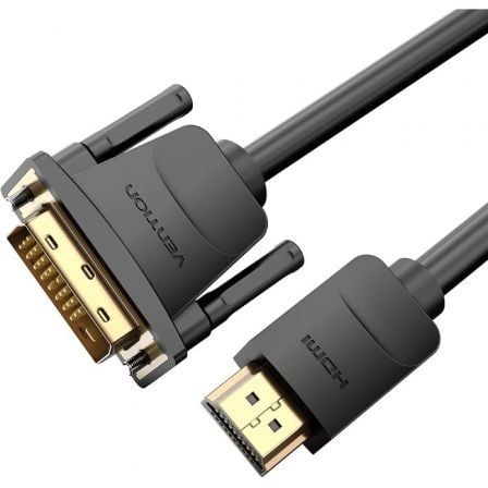 Cable Conversor Vention / DVI Macho - HDMI Macho / 1m / Preto / VEN-CAB_ABFBF
