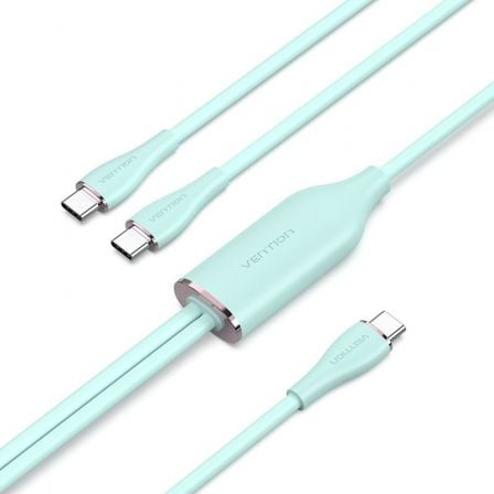 Cabo USB 2.0 VENTION / Tipo-C Verde / 2 x USB Tipo-C Macho / 1.5m / 100W / 480Mbps / CTMGG