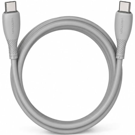 Cable USB 2.0 Tipo-C Vention TRVHH/ USB Tipo-C Macho - USB Tipo-C Macho/ Hasta 60W/ 480Mbps/ 2m/ Gris_0