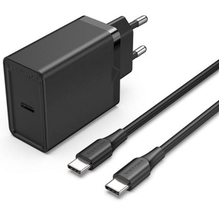 Cargador de Pared Vention FAHBF-EU/ 1xUSB Tipo-C + 2x Cable USB Tipo-C/ 25W_0