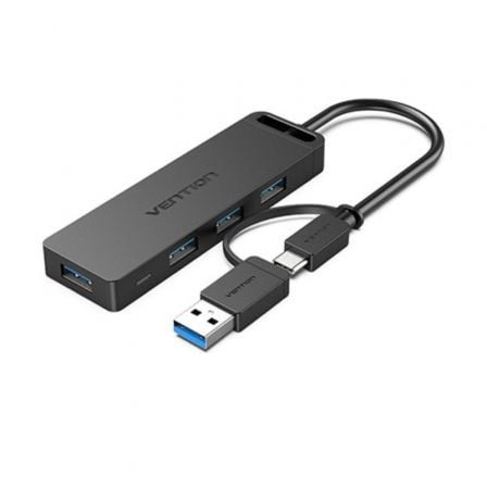 Hub USB 3.0 Vention / 4xUSB / USB Tipo-C PD / Preto / VEN-HUB_CHTBB