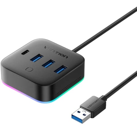 Hub USB 3.0 Vention CHZBD/ 3xUSB/ 1xUSB Tipo-C/ 1xUSB Tipo-C PD_0