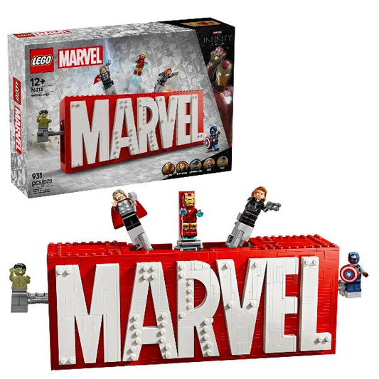 76313 Marvel Logo & Minifiguren, Konstruktionsspielzeug_0