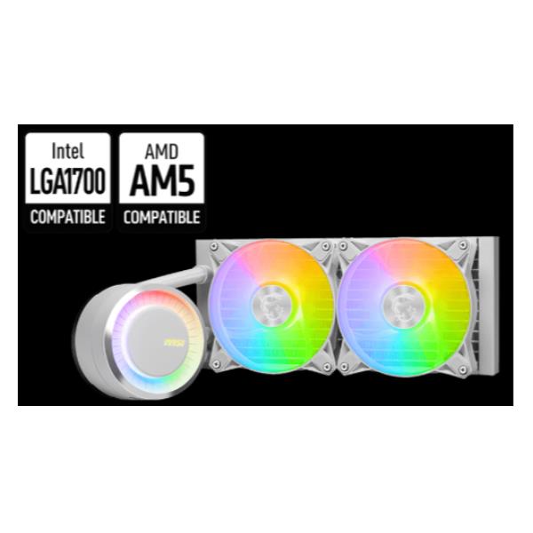 MSI MAG CORELIQUID E240 WHITE sistema de refrigeración para ordenador Placa base, Procesador Kit de refrigeración líquida 12 cm Blanco_1