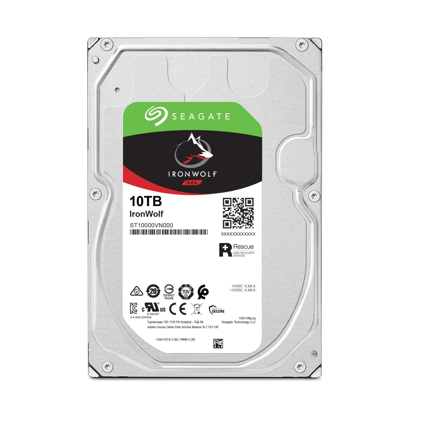Disco Rígido SEAGATE IronWolf NAS 10 TB CMR / Preto / 1820077_0