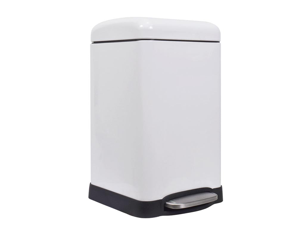 Balde do lixo urbano - 20 l - Quadrado - Branco mate_0
