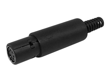 PLUGUE MINI-DIN FÊMEA 4P - PRETO_0