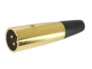 3P MALE XLR PLUG - GOLD-PLATED_0