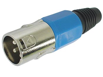 PLUG XLR 3P MACHO - NÍQUEL - AZUL_0