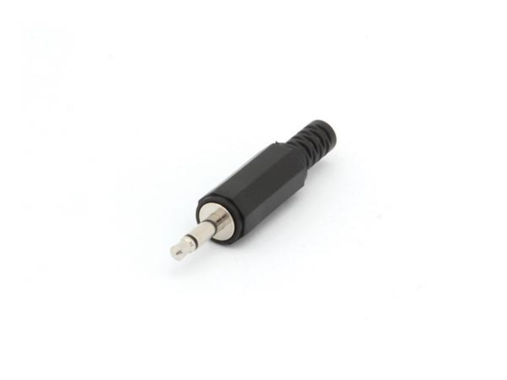 CONECTOR JACK MACHO 3,5mm - PLÁSTICO PRETO MONO_0