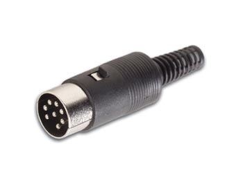 PLUG ÁUDIO DIN MACHO - 8P - PRETO_0