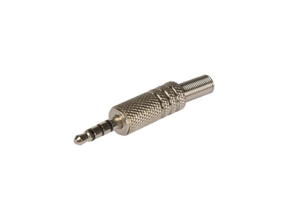 CONECTOR JACK MACHO 3,5mm - NÍQUEL ESTÉREO - 4 CONTATOS_0