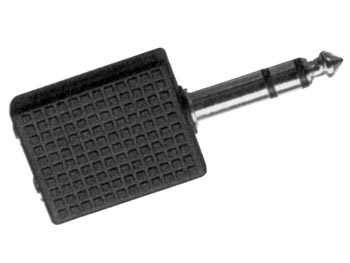 TOMADA ESTÉREO DUPLA FÊMEA DE 3,5 mm PARA JACK ESTÉREO MASCULINO DE 6,35 mm_0