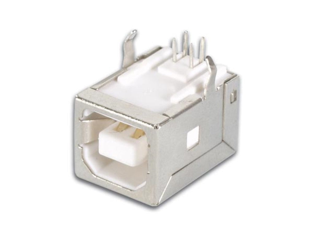 USB B FÊMEA, CONECTOR ÚNICO 90°, MONTAGEM EM PCB_0