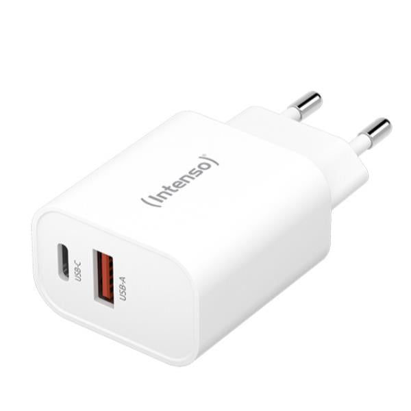 Intenso Power Adapter W30AC 1x USB-A 1x USB-C 30W white_0