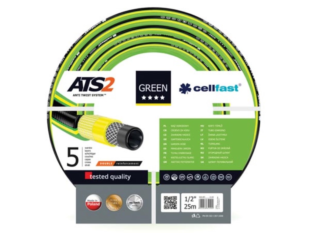 CELLFAST - MANGUEIRA DE JARDIM - GREEN ATS2"! - 1/2" - 25 m_0