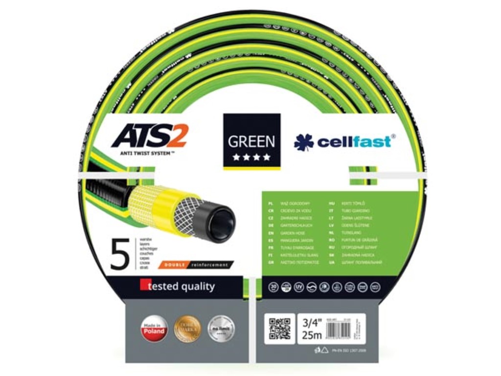 CELLFAST - MANGUEIRA DE JARDIM - GREEN ATS2"! - 3/4" - 25 m_0