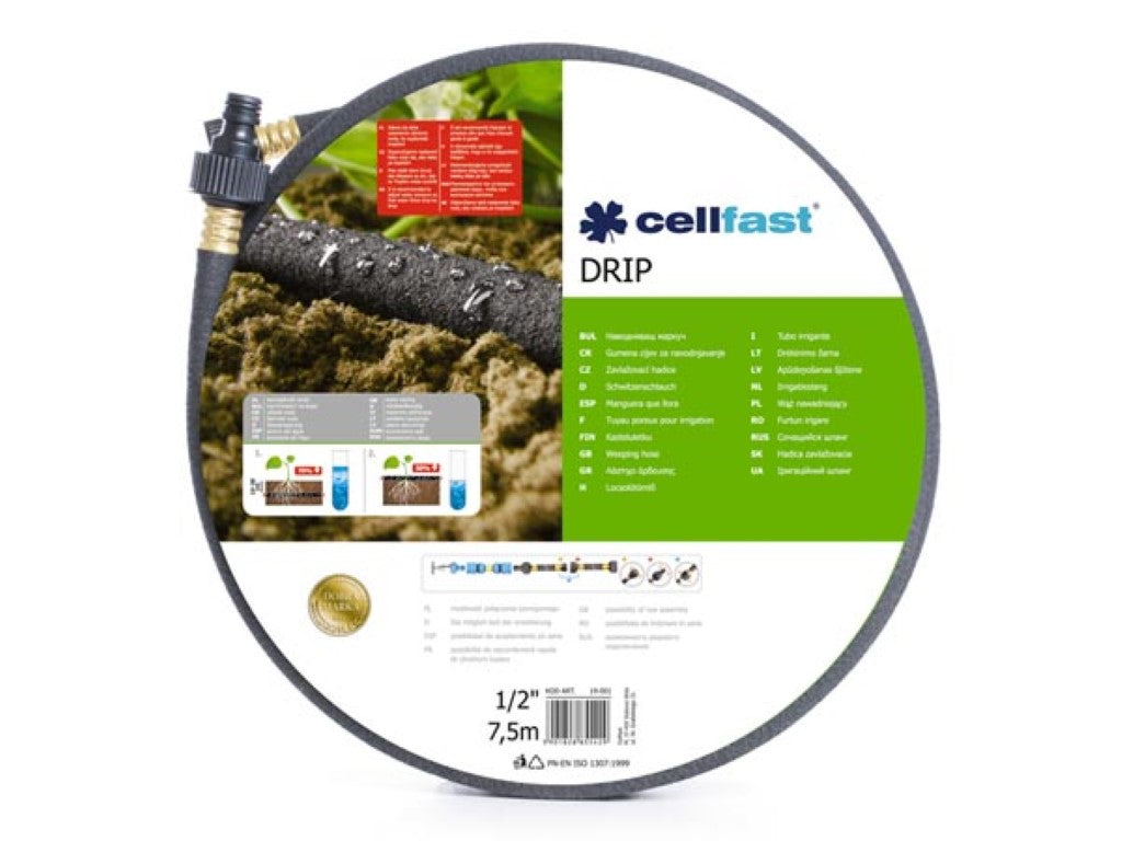 Kit mangueira porosa rega gota a gota 12,5mm x 7,5m cellfast_1