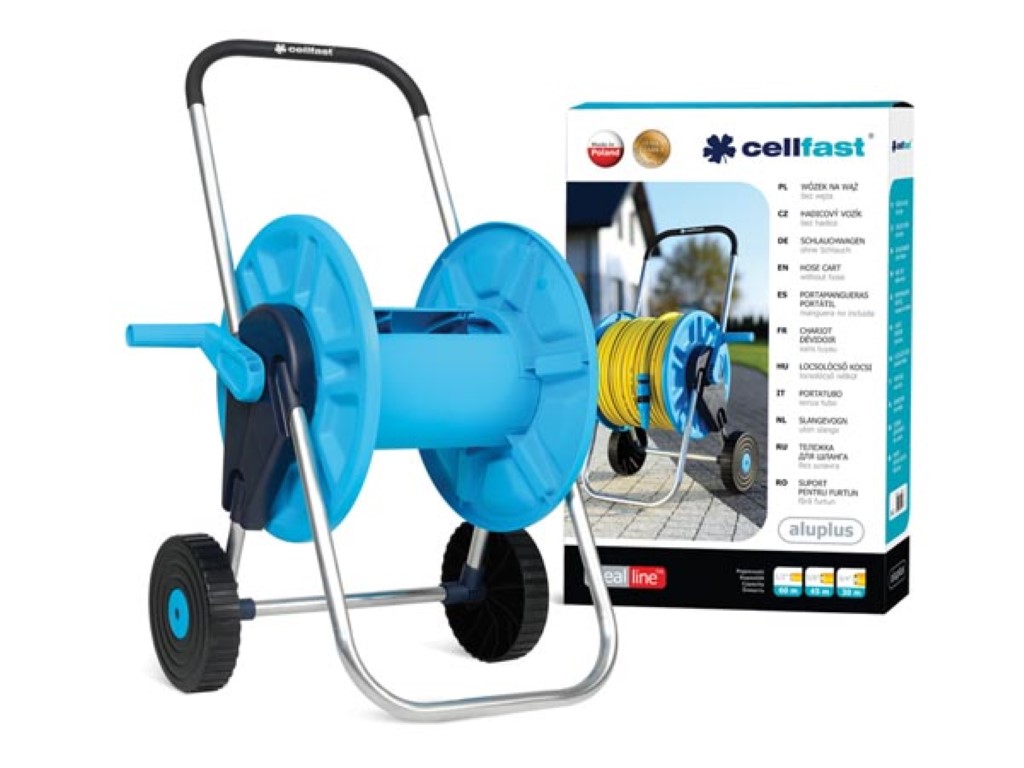 Cellfast, enrolador para mangueira, aluplus, 1/2", 60 m_0