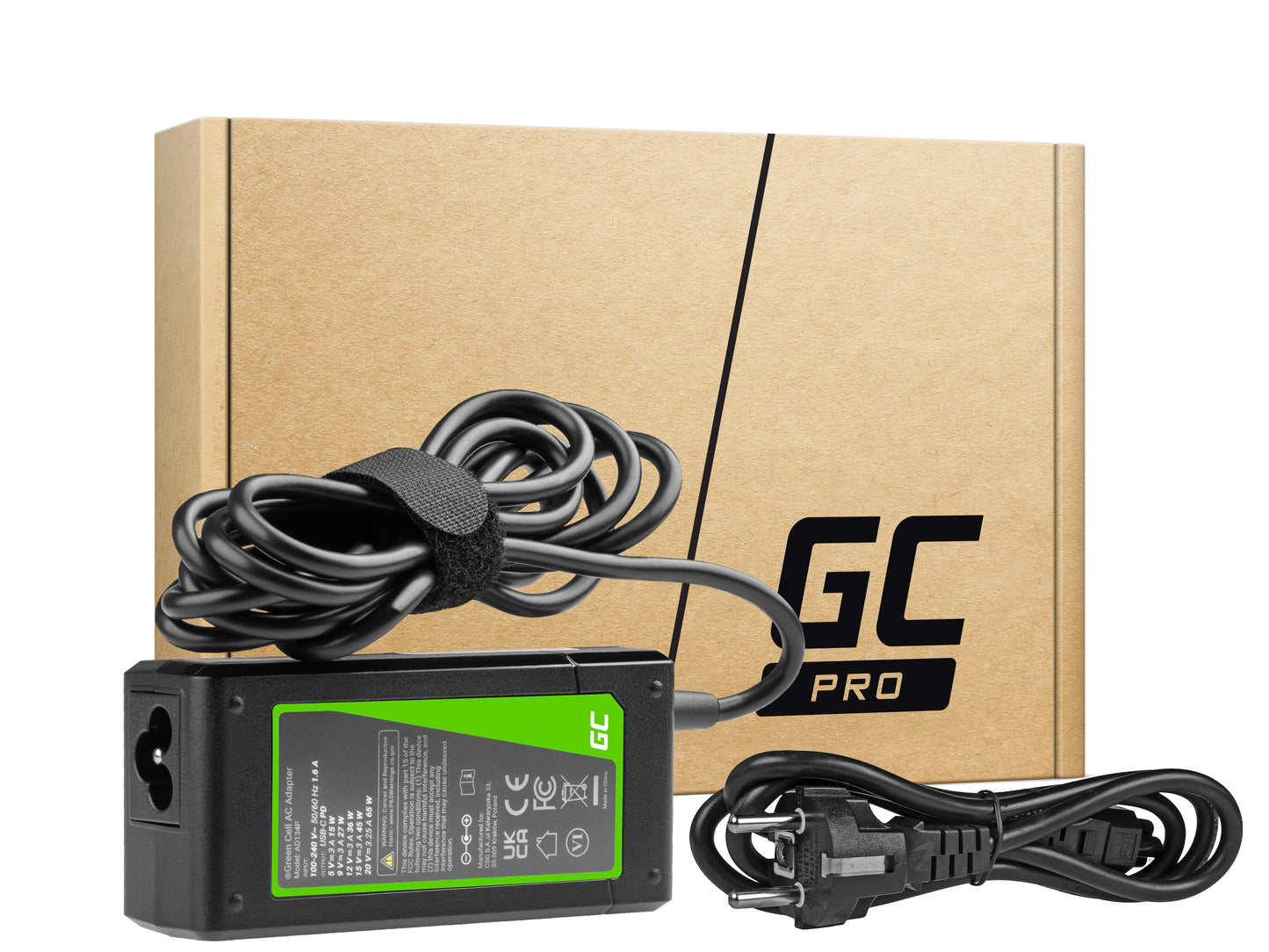 Green Cell USB-C 65W Charger Adapter for Laptops, Tablets, Phones_0