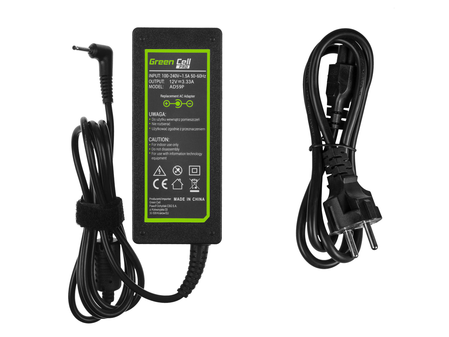 Green Cell PRO Charger / AC Adapter 12V 3.33A 40W for Samsung 303C XE303C12 500C XE500C13 500T XE500T1C 700T XE700T1C_2