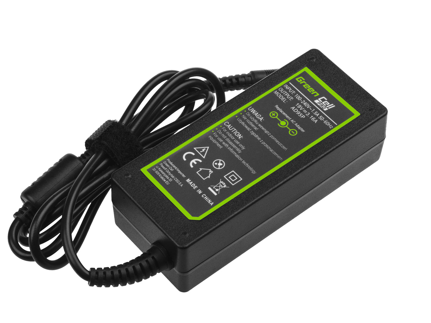 Green Cell PRO Charger / AC Adapter 19V 3.16A 60W for Samsung NP730U3E ATIV Book 5 NP530U4E ATIV Book 7 NP740U3E_1