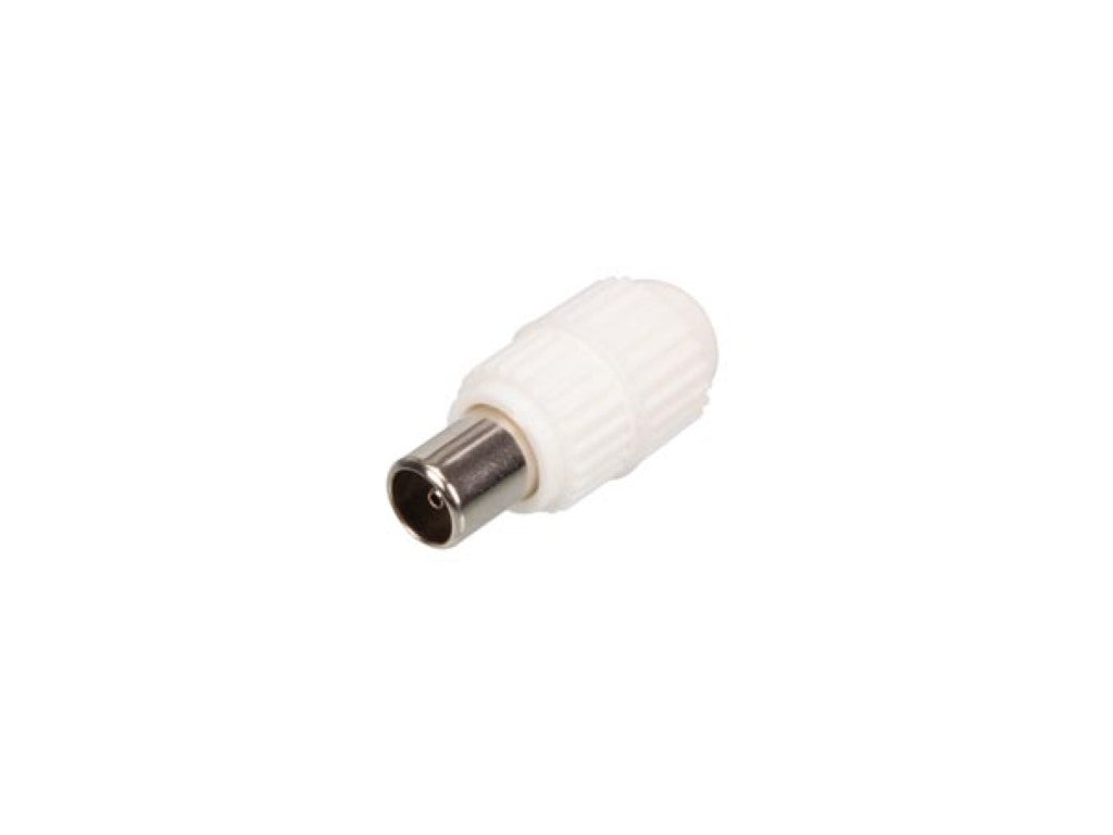 PLUG TV PLÁSTICO 9,5mm/2,3mm - MACHO - BRANCO_0