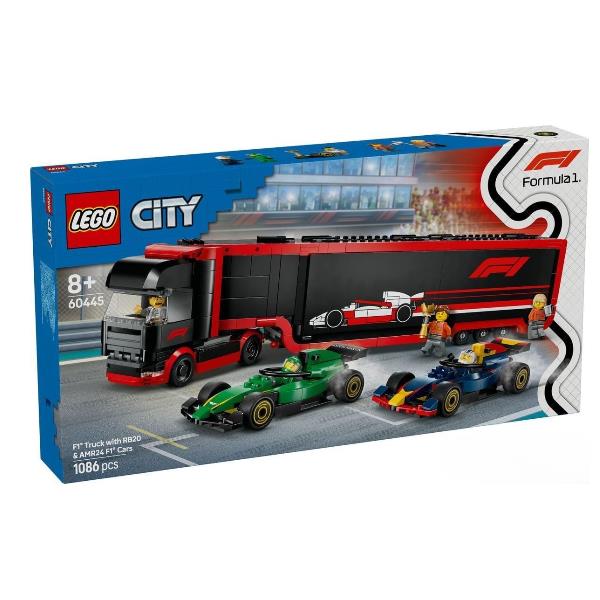 60445 City F1 Transporter mit RB20 & AMR24 F1 Rennautos, Konstruktionsspielzeug_0