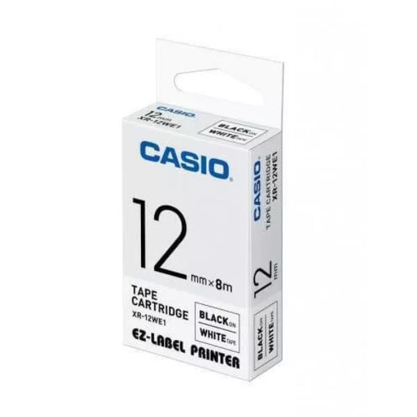 Casio XR-12 WE 12 mm black on white_0