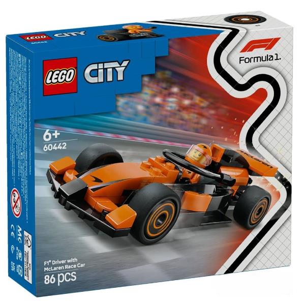 60442 City F1 Rennfahrer mit McLaren Rennauto, Konstruktionsspielzeug_0