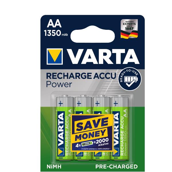 Bateria VARTA Recharge Accu Power AA 1350 mAh / Preto / 1829494_0