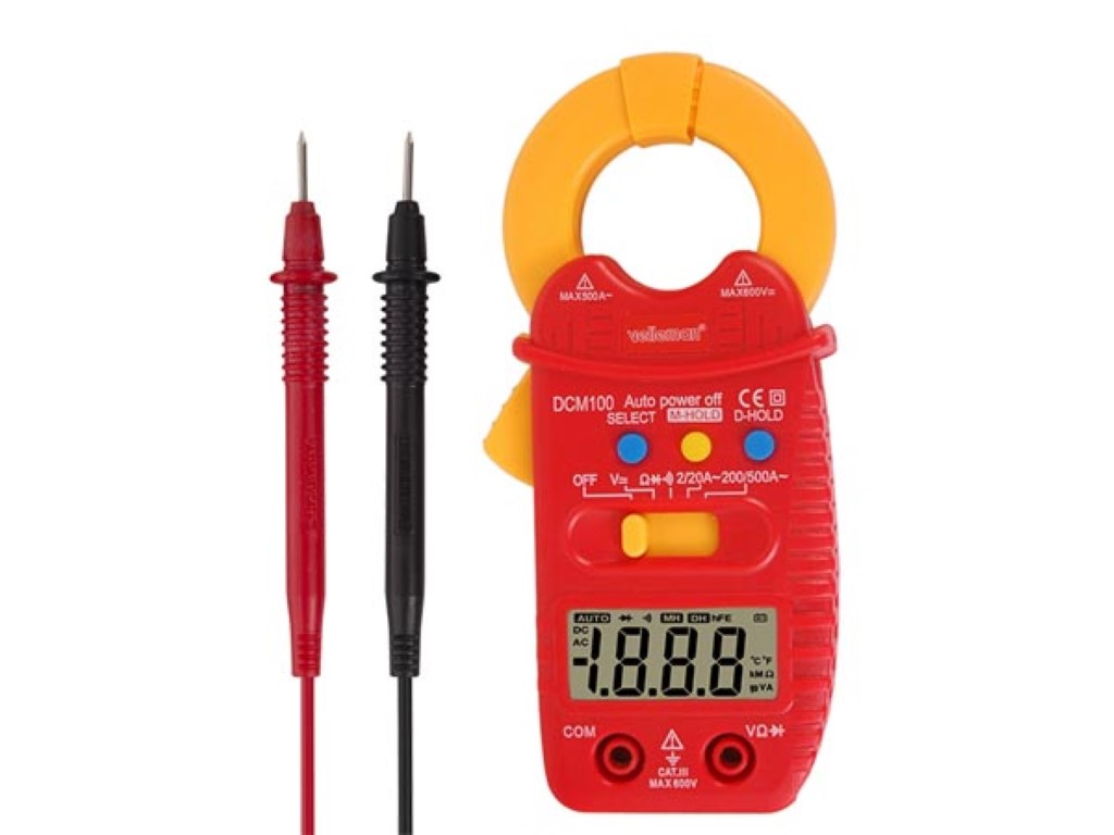 MINI PINÇA AMPERIMÉTRICA DIGITAL - CAT III - 600 V - AC - com função de retenção de dados_0