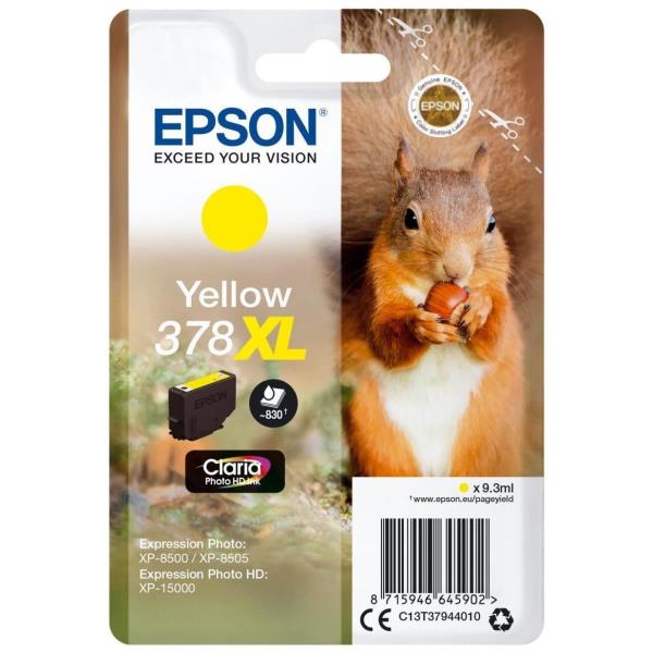 Epson ink cartridge yellow Claria Photo HD 378 XL    T 3794_0
