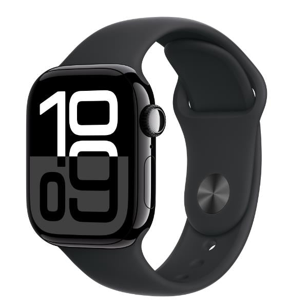 Apple Watch Series 10/ GPS/ Cellular/ 42mm/ Caja de Aluminio Negro Azabache / Correa Deportiva Negra M/L_1