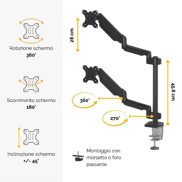 BRACCIO MONITOR DOPPIO VERTICALE PLATINUM SERIES_0