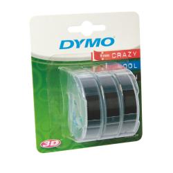 Etiquetas Embossing DYMO 1x3 9mm / Preto_0