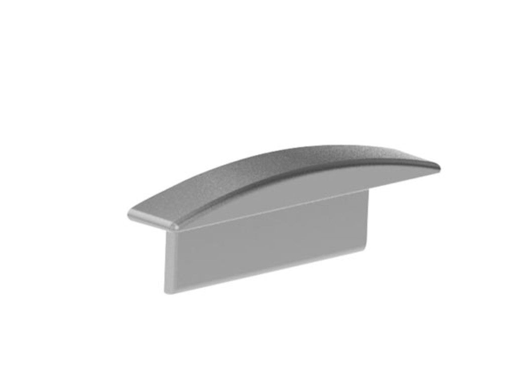 TAMPA DE EXTREMIDADE EM ALUMÍNIO PARA O PERFIL LED DE EMBUTIR SLIMLINE 7 mm SEM FURO PARA CABO - PRATEADO_0