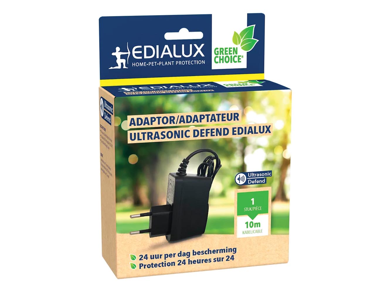 Adaptador de rede para repelentes ultra-sónicos com cabo de 1m e cabo de extensão de 10m_0