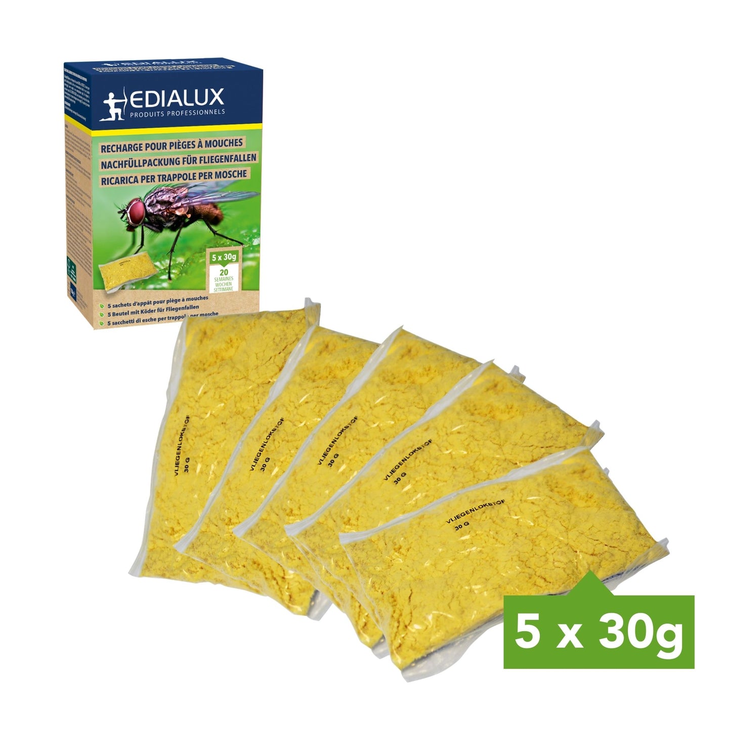 Recarga armadilha para moscas, 5 x 30g_0