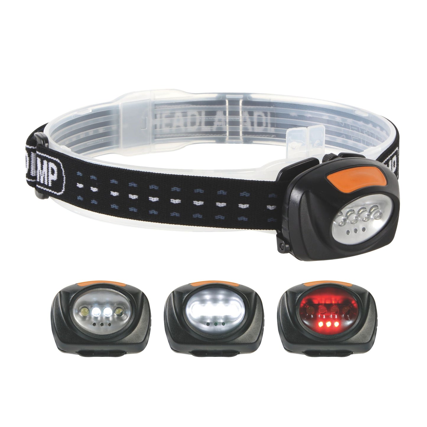 LANTERNA FRONTAL 2 EM 1 COM 4 LEDs BRANCOS E 3 LEDs VERMELHOS_0