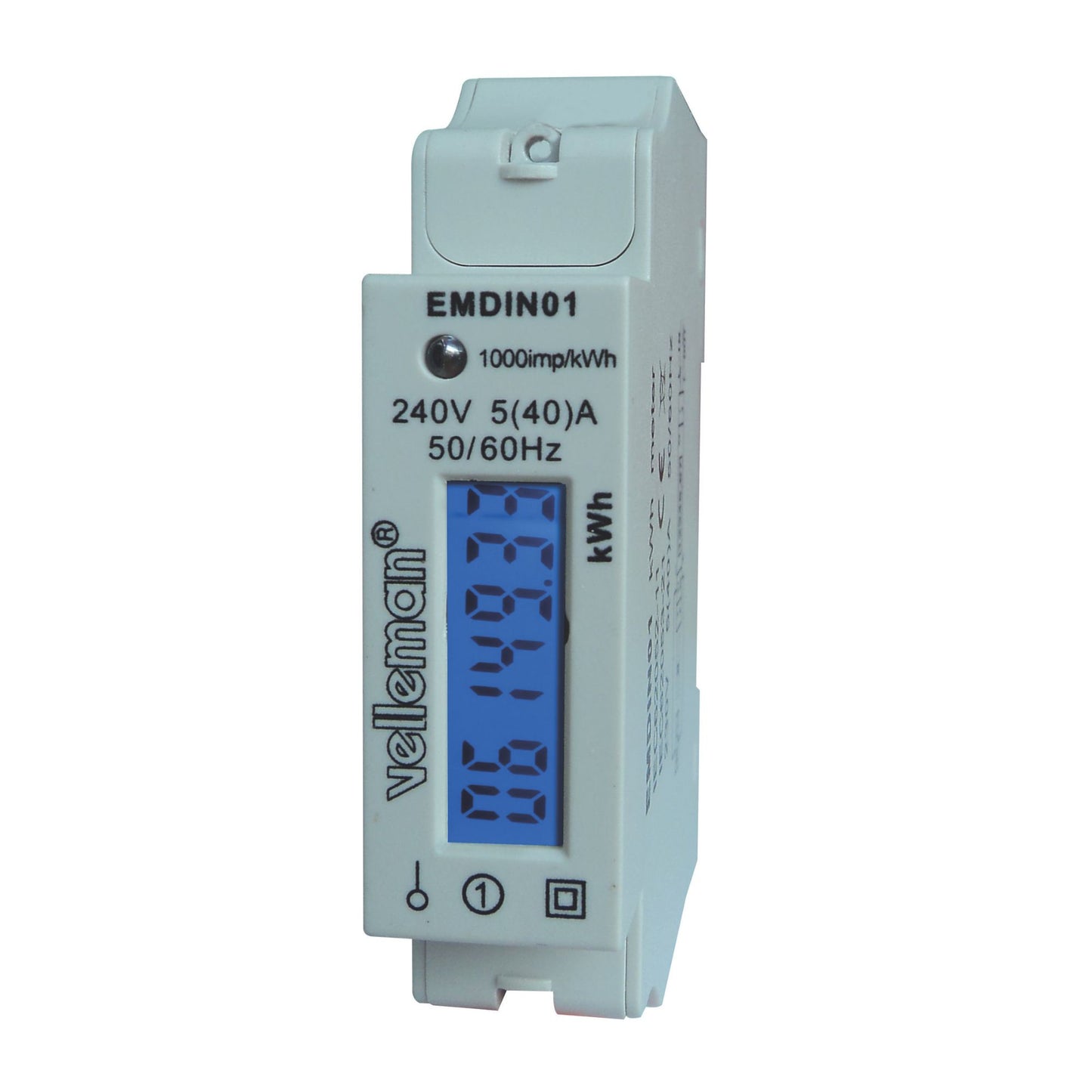 MONOFÁSICO - MEDIDOR DE kWh PARA MONTAGEM EM DIN-RAIL - 1 MÓDULO - PARA USO PROFISSIONAL_0
